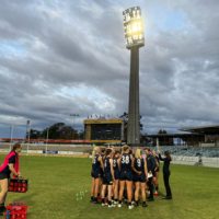 East Fremantle and Claremont played in the first WAFLW game at the WACA Ground. Image: WA Cricket Media