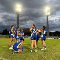 East Fremantle and Claremont played in the first WAFLW game at the WACA Ground. Image: WA Cricket Media